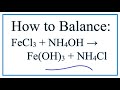 Balancing Chemical Equations and Ions