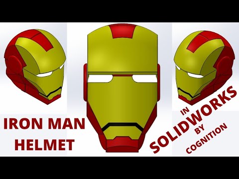 Iron Man Helmet Design tutorial in SOLIDWORKS || 3D Modeling || CAD File || CAD Model || COGNITION