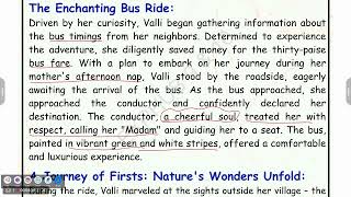 10B: english MADAM RIDES THE BUS (prashant kirad) notes.