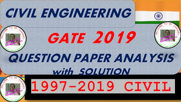 GATE 2019 Civil Engg. Paper Analysis: Answer Key & Question Paper with Solution Part 1 | PM Sir | CE