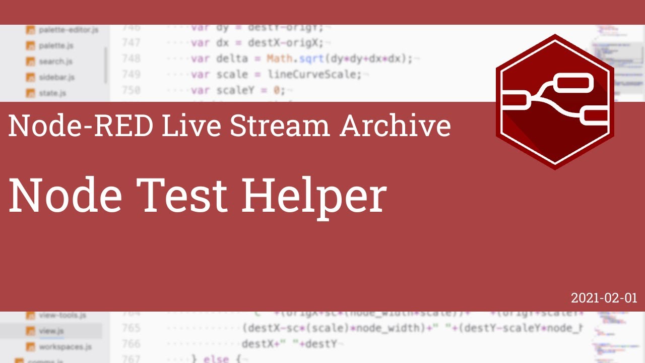 Node Test Helper - developing node-red stream - 1st February 2021 - YouTube