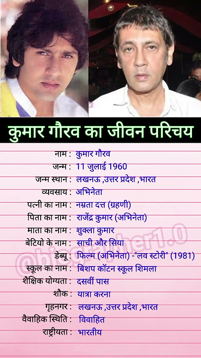 Kumar Gaurav biography #youtubeshorts