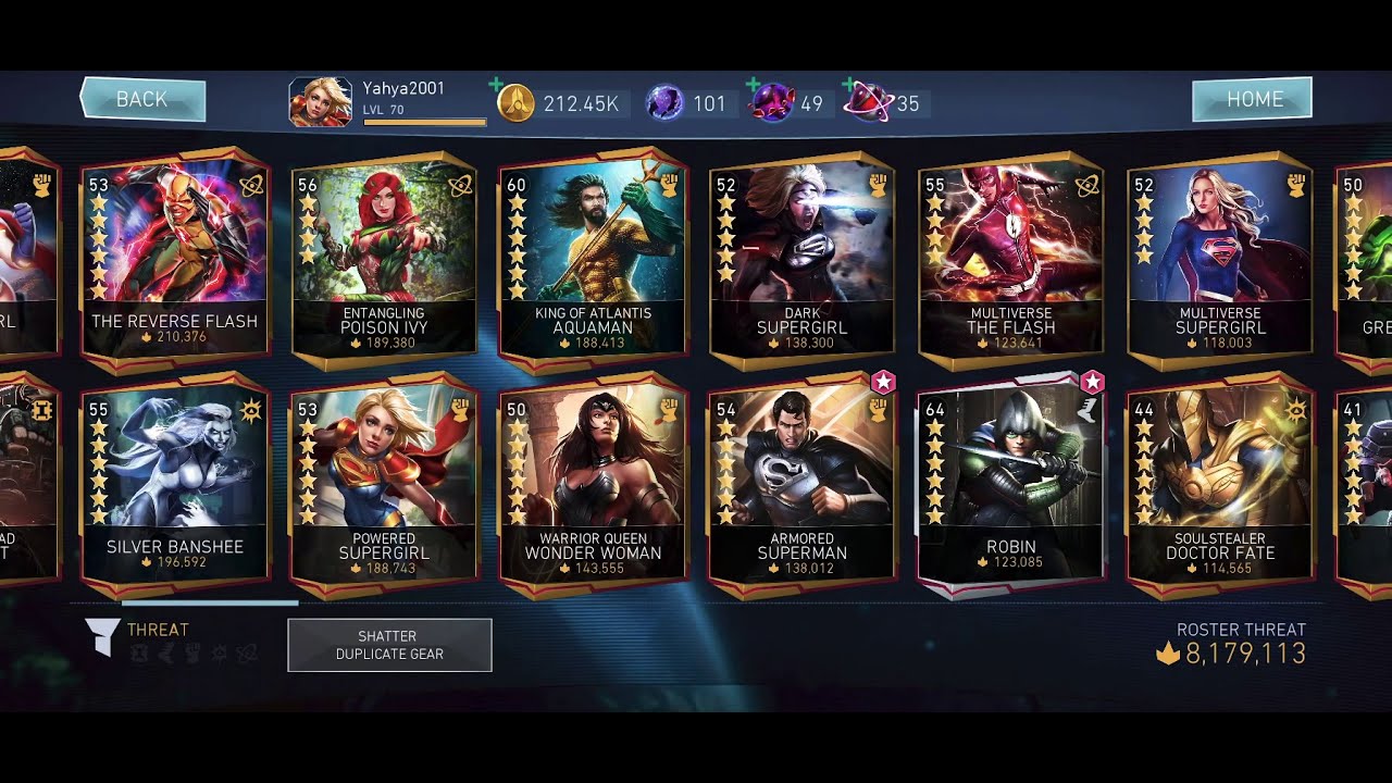 Injustice 2 Mobile 2020 Roster Showcase - YouTube