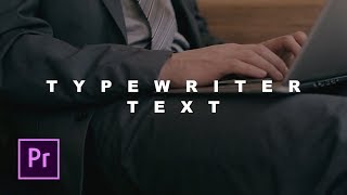 Tutorial Membuat Effect Teks Ketik ( Typewriter Text ) - Adobe Premiere Pro