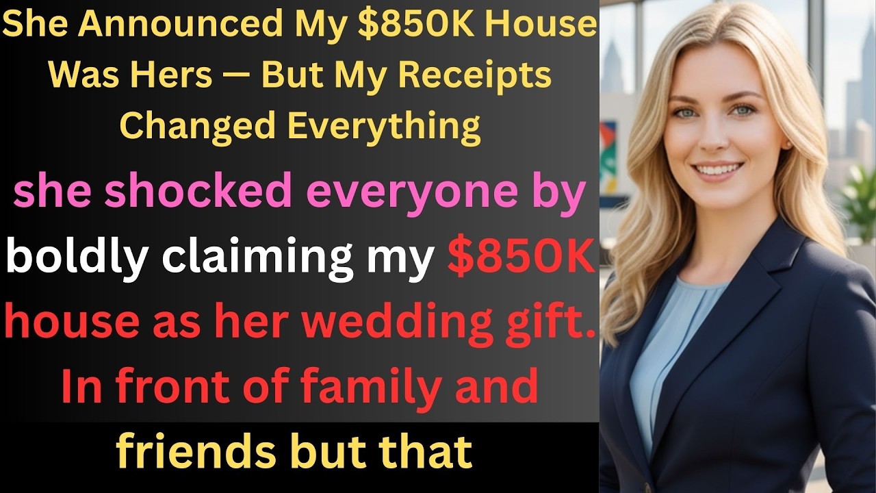 She Announced My $850K House Was Hers — But My Receipts Changed Everything