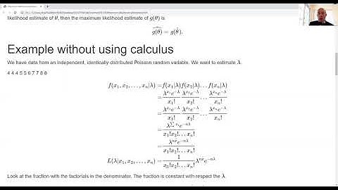 Maximum likelihood estimators