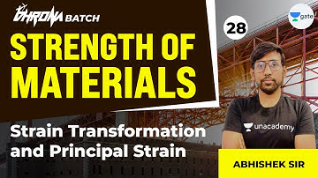 Strain Transformation and Principal Strain | L:28 | Strength of Materials | Abhishek Kumar Sir