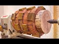 Amazing woodturning art  joining wood on a lathe the most unique masterpiece will be in this movie