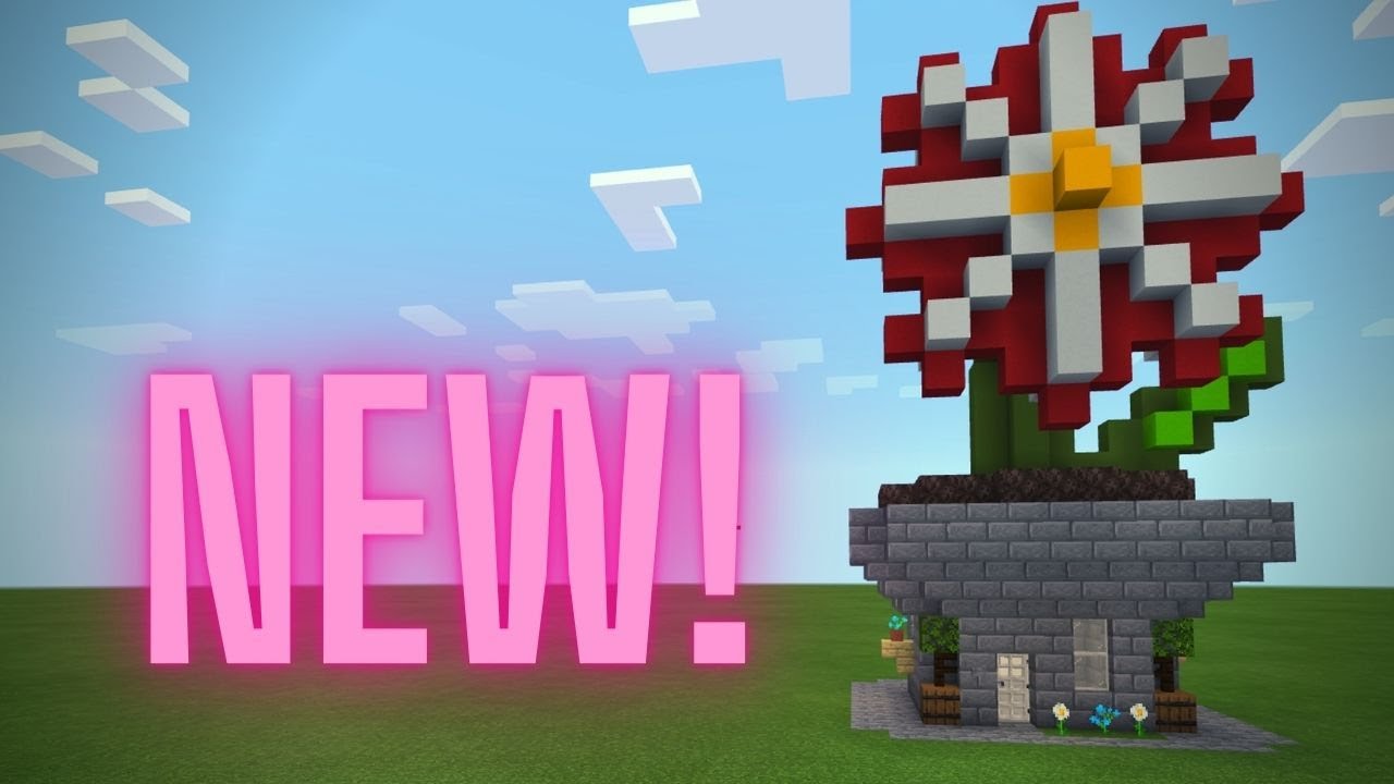 MINECRAFT,HOW TO BUILD A FLOWER POT HOUSE TUTORIAL. - YouTube