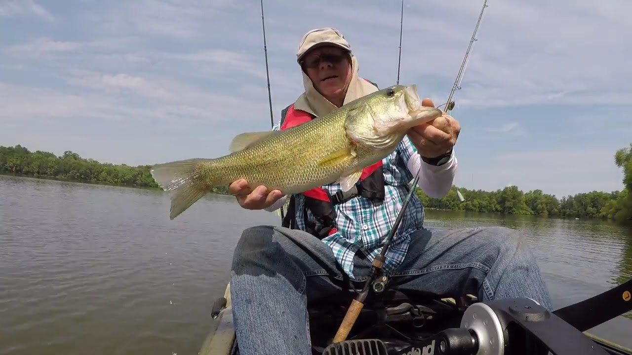 Kayak Bass fishing Fall creek JPP lake