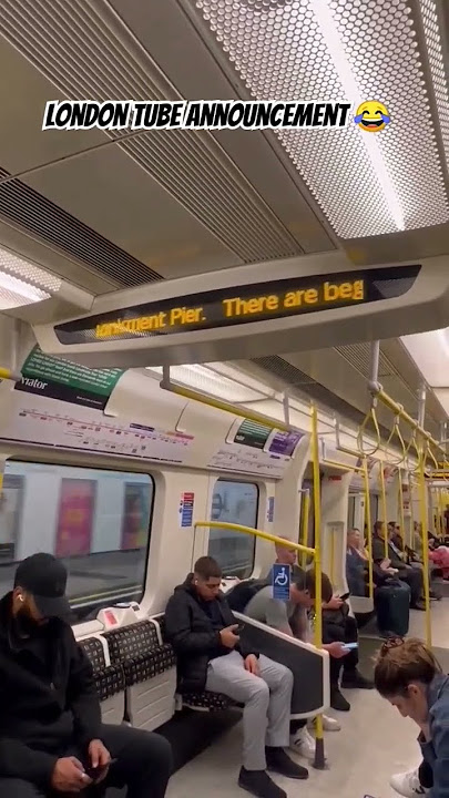 Funny Train Announcement in London #london #tube #train #travel