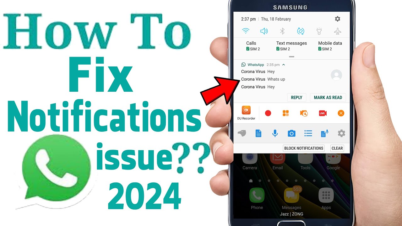 How To Fix Whatsapp Notification Not Showing Problem 2024 || Fix ...