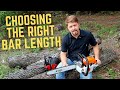 CHAINSAW BAR LENGTH - What size bar is right for your chainsaw? - How to choose a chainsaw bar.