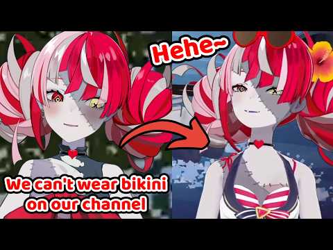 Ollie can finally wear Bikini on her Channel after the Hololive Merge!