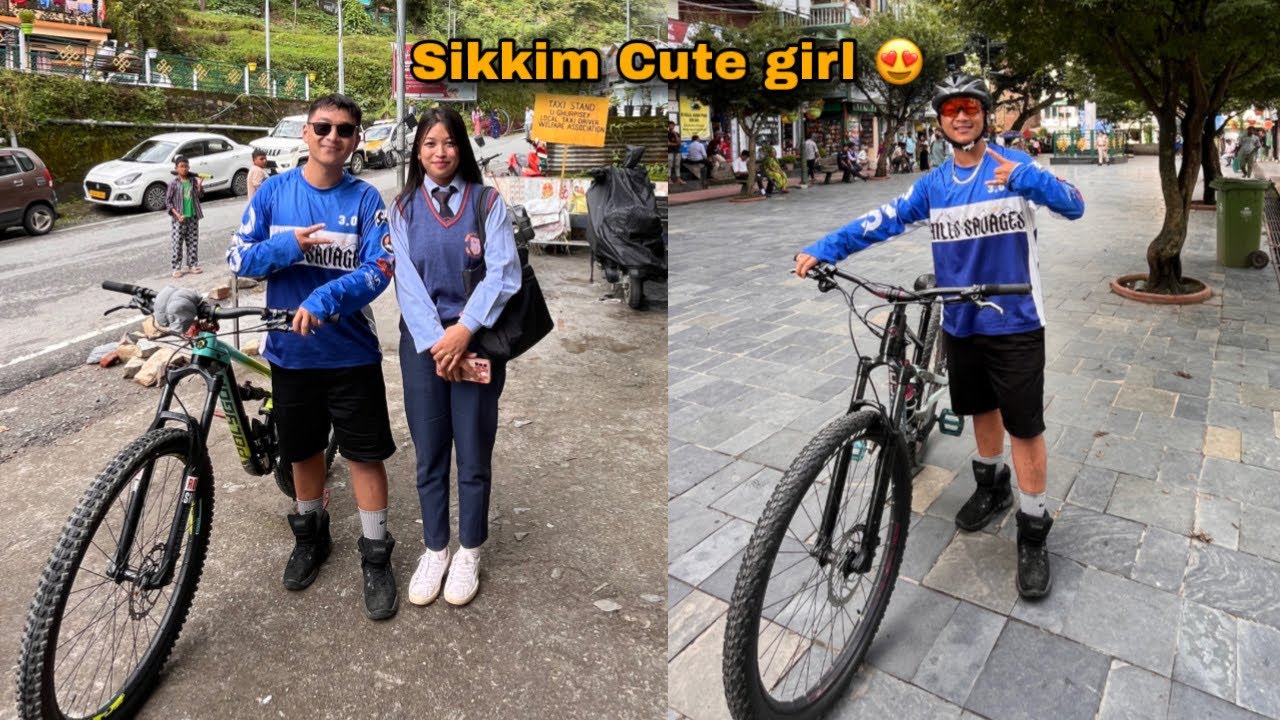😍Sikkim namchi mha Beautiful girl milgaya 😱2lakh kha cycle of roding ride Sikkim || B Crazy ❣️