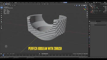 Perfect Boolean With Zbrush (#Zbrush #Blender #Hardsurface)