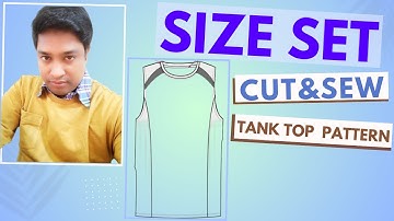 Size Set Cut & Sewing Tank Top Pattern Making | Winda Cad Tutorial |