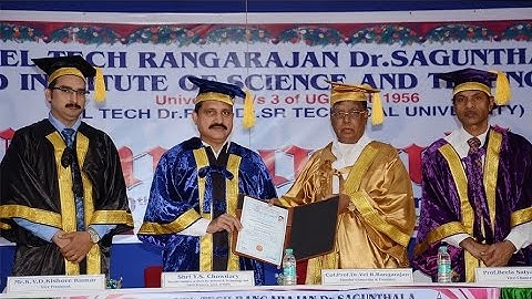 VEL TECH UNIVERSITY 5TH CONVOCATION CONFERMENT OF DOCTOR OF SCIENCE ON SHRI Y P  CHOWDRY