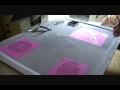 How to make a Rhinestone Transfer ,Making Rhinestone Sports T-shirts with Sticky Flock #1.wmv