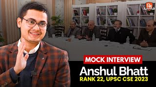 UPSC Topper 2023 | UPSC IAS Mock Interview | Anshul Bhatt Rank 22 | REvolution IAS