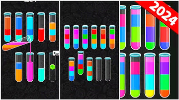 Color Water Sort 3D Gameplay 17 , New Android Games  ios Walkthrough Simulator Think Brain Puzzle