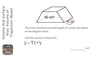 Volume And Surface Area: Volume of Trapezium-Based Prism (Grade 4) - OnMaths GCSE Maths Revision