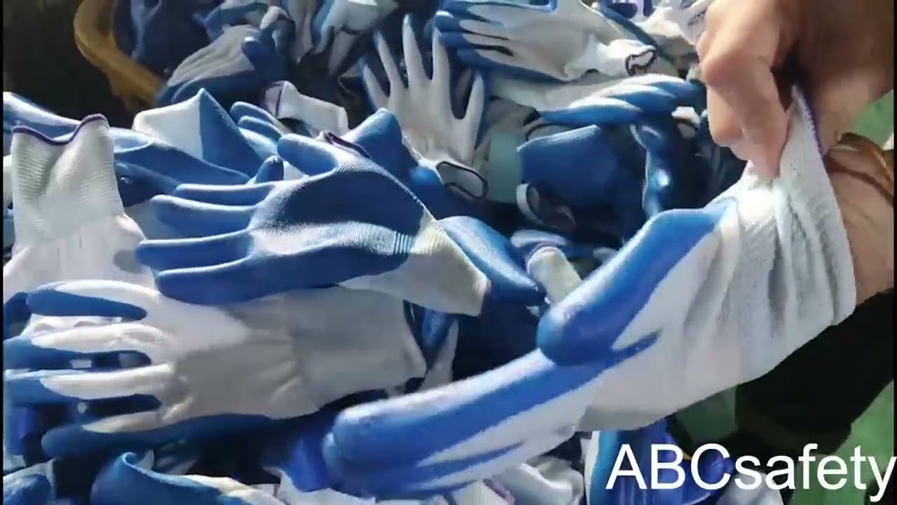 10 gauge Nylon /polyester shell and nitrile is great for dealing with oils and chemicals