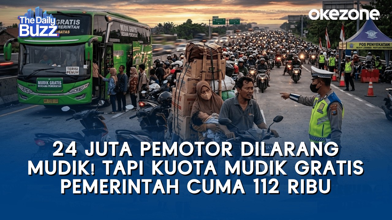 24 Juta Pemotor Dilarang Mudik! Tapi Kuota Mudik Gratis Pemerintah Cuma 112 Ribu | The Daily Buzz