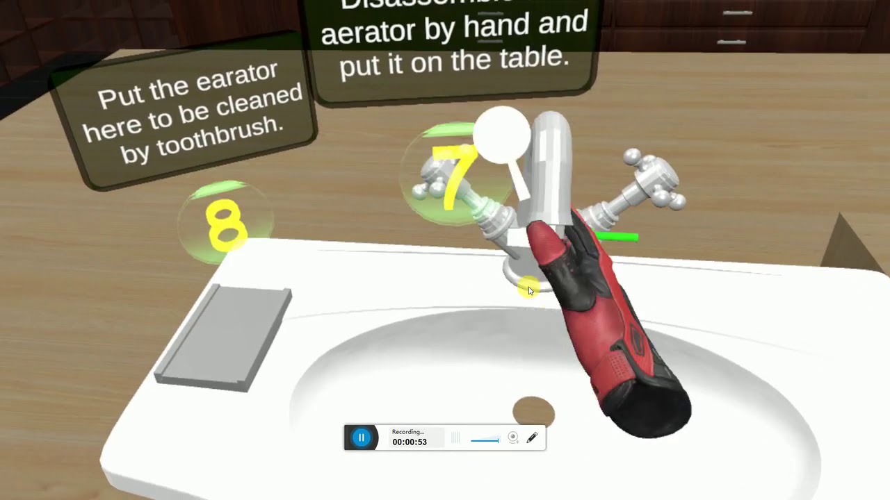 Virtual Reality Plumbing Training Software [Oculus/HTC] Task 1