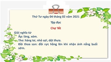Tập đọc 4 - Tuần 22 - Chợ Tết