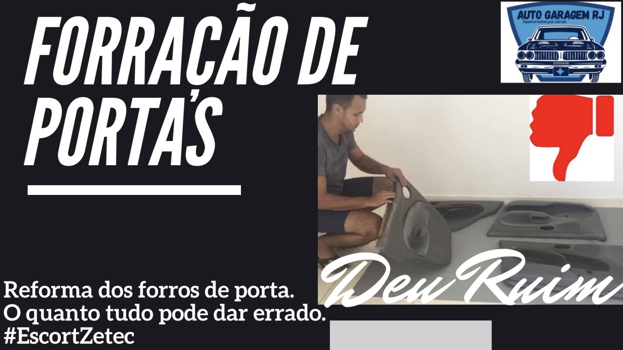 Reforma dos forros de porta do Escort Zetec