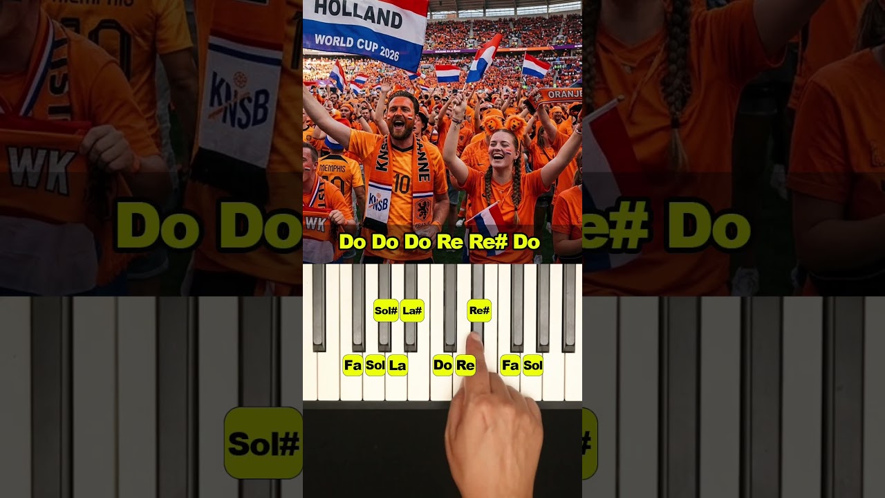 Porra Holanda Futbol  #piano #tutorial
