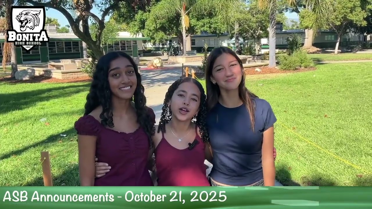 Bonita High School - Announcements - Oct 21, 2025