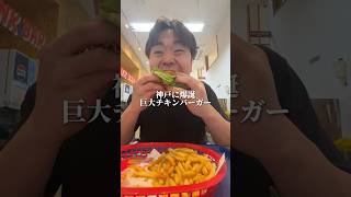 巨大すぎた、、遂に神戸に出来たチキンバーガー専門店