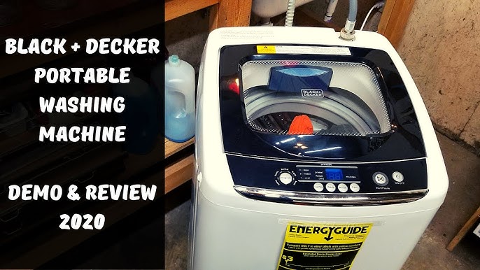 How To: Laundry for a Small Home  Review Black+Decker BPWM09W Portable  Washer Demo Unboxing - julia caban