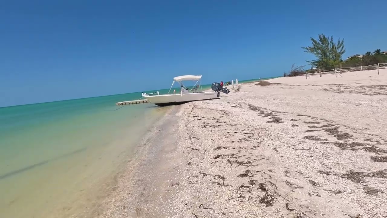 Walking tour  Punta Cocos beach isla HOLBOX Mexico