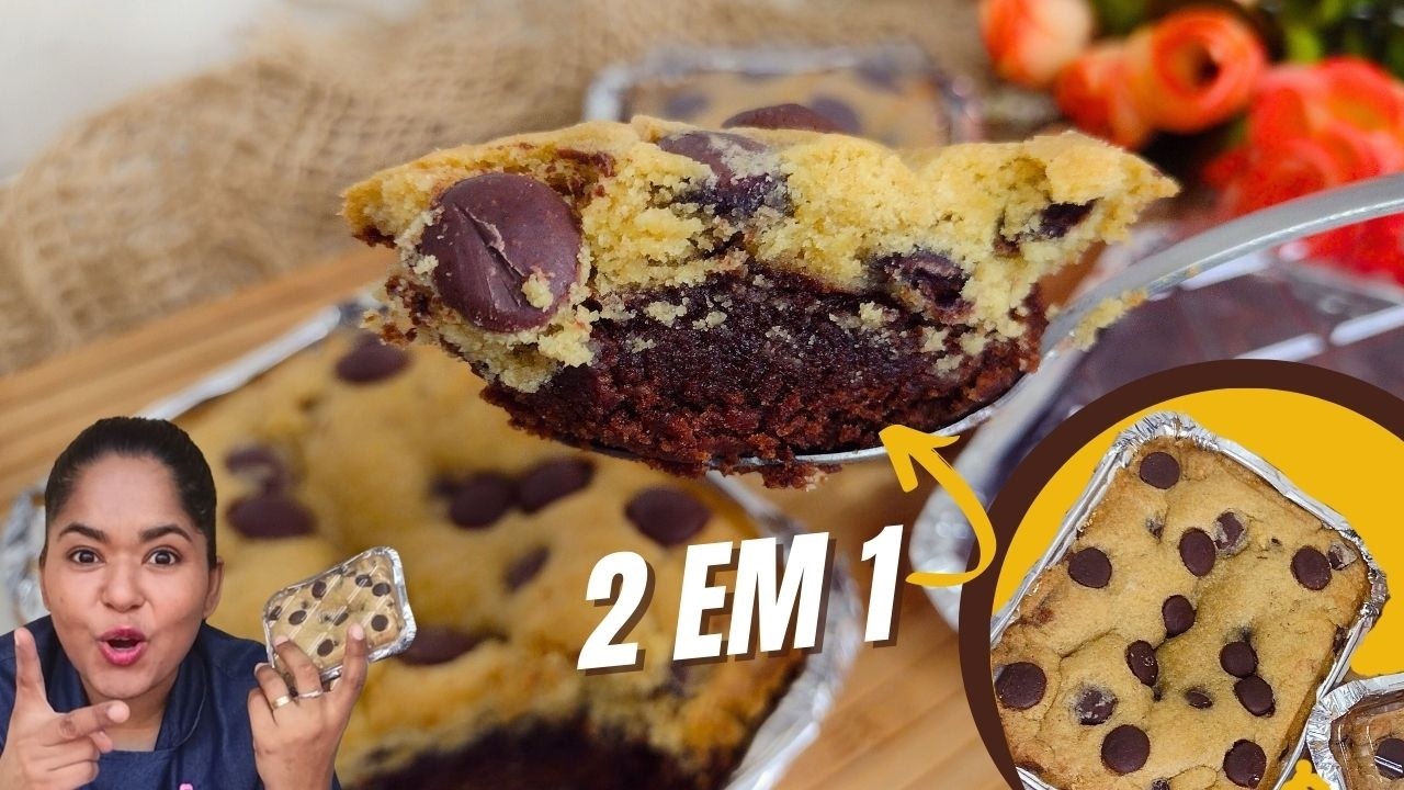 RECEITA DE COOKIE E BROWNIE NA MARMITINHA