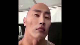 Chinese The Rock Looking Meme