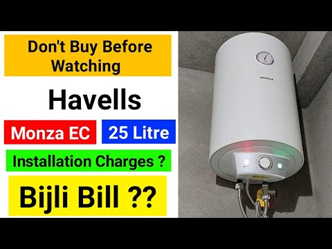 havells monza ec 25 litre geyser vertical storage water heater (geyser) with flexi pipe white 5 star