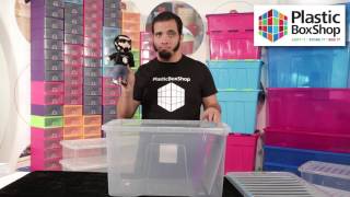 60lt Crystal Plastic Storage Box with Lid
