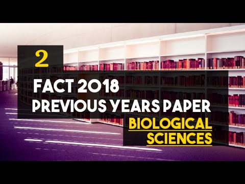 Biological Sciences | Part-2 | FACT 2018 | Previous Year Paper | @savvyforensics