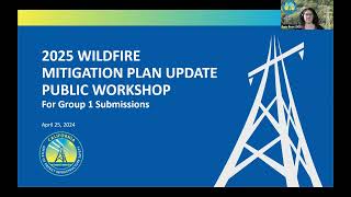 2025 Wildfire Mitigation Plan Update Workshop - Group 1