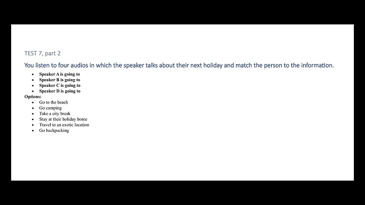 Aptis listening 7, part 2