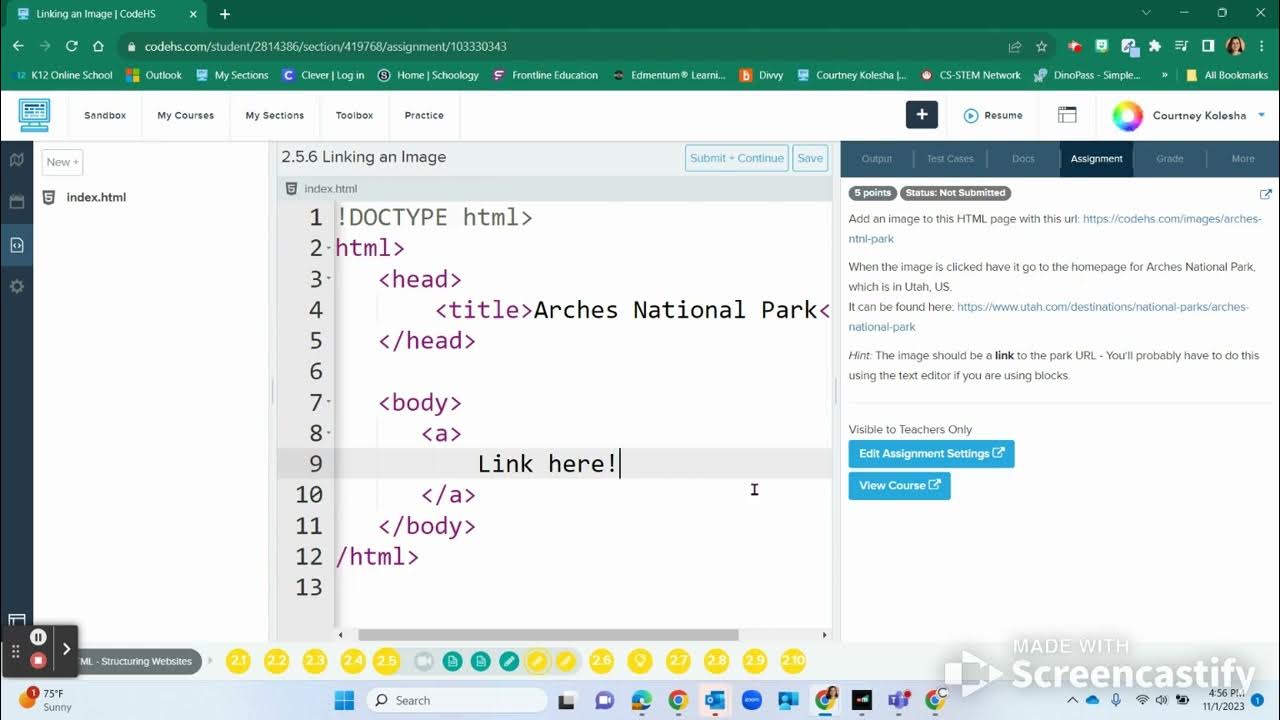 2 5 6 linking an image coding walkthrough youtube