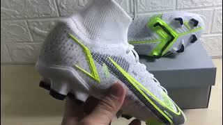 Nike Mercurial Superfly VIII Elite FG - White/Black Meatallic/Silver Volt