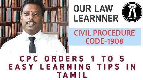 #cpcorders #civillaw  CPC ORDERS 1 TO 5 EASY LEARNING TRICKS || CIVIL ORDERS