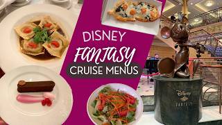 Menus & Dining on the Disney Fantasy / Disney Cruise Line included food offerings