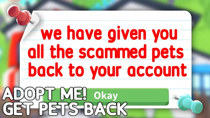 NEW WAY To Get SCAMMED PETS BACK IN ADOPT ME! Roblox