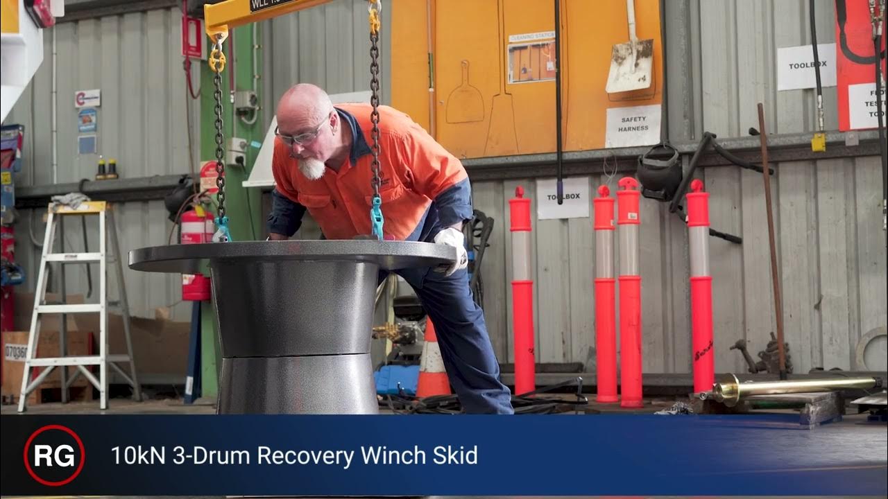 Demo 10kN 3 Drum Recovery Winch Skid YouTube