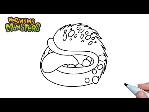 How to Draw Maw from My Singing Monsters, Step by Step, Video Game